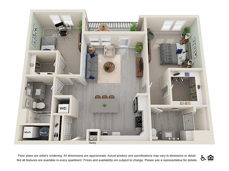 Floor plan 2X2-1140
