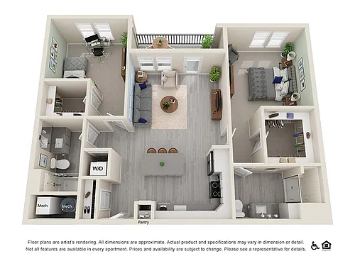 Floor plan 2X2-1140