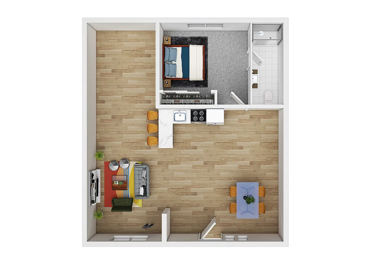 Floor plan One Bedroom