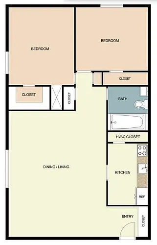 Floor plan 2 Bedroom