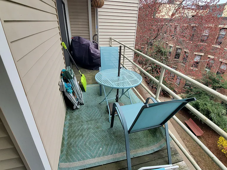 One of the two balconies