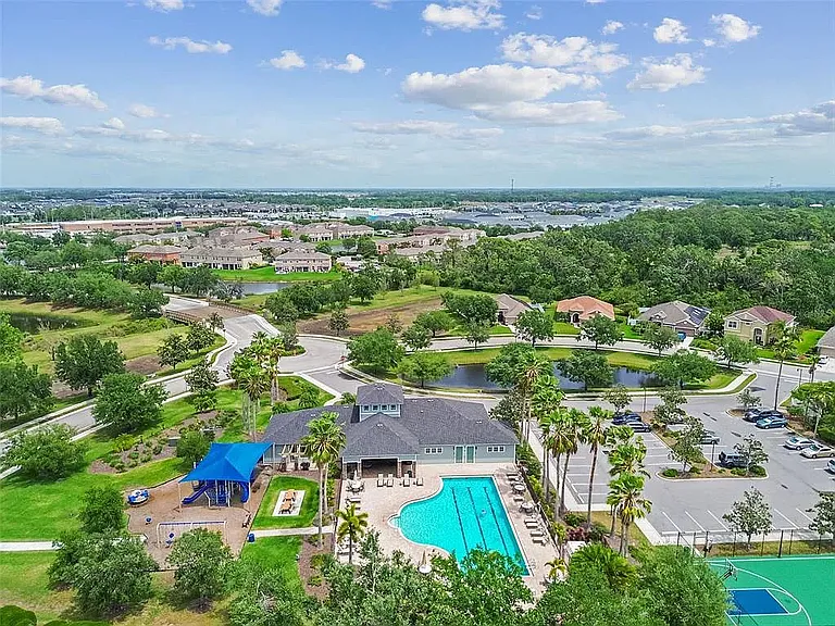 Aerial view of community