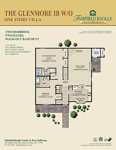 Floor plan Glenmore I With Walk Out Basement