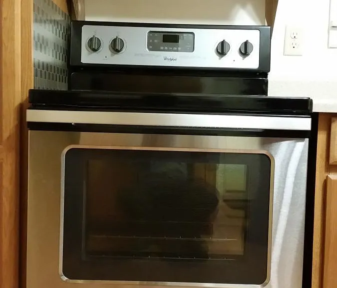 New stainless steel range, etc