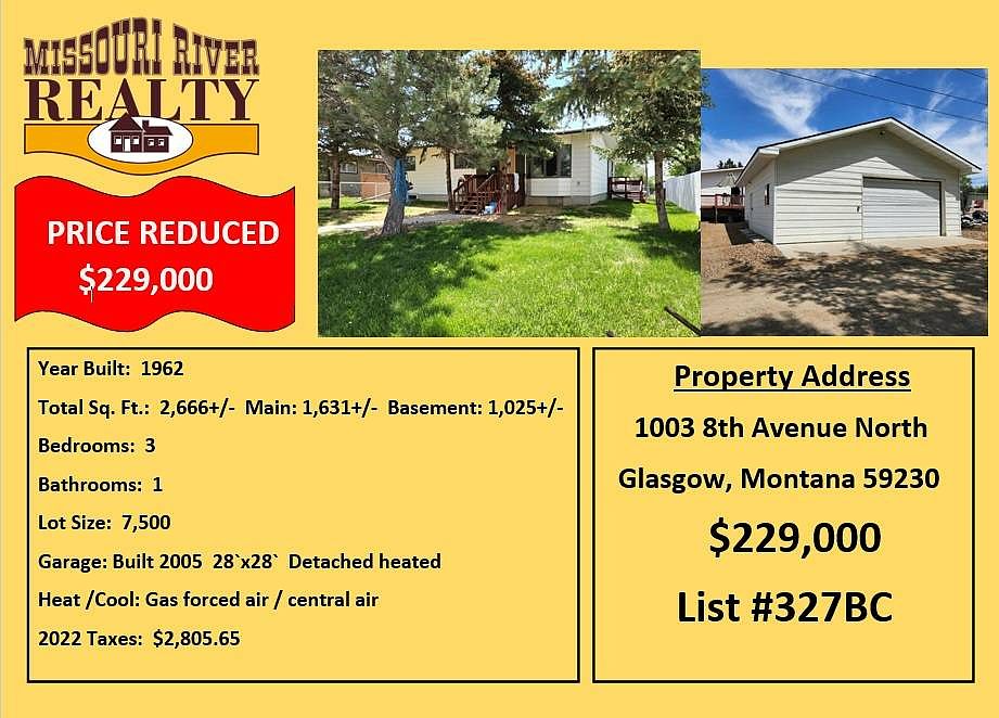 1003 8th Ave N, Glasgow, MT 59230 MLS 11087671 Zillow