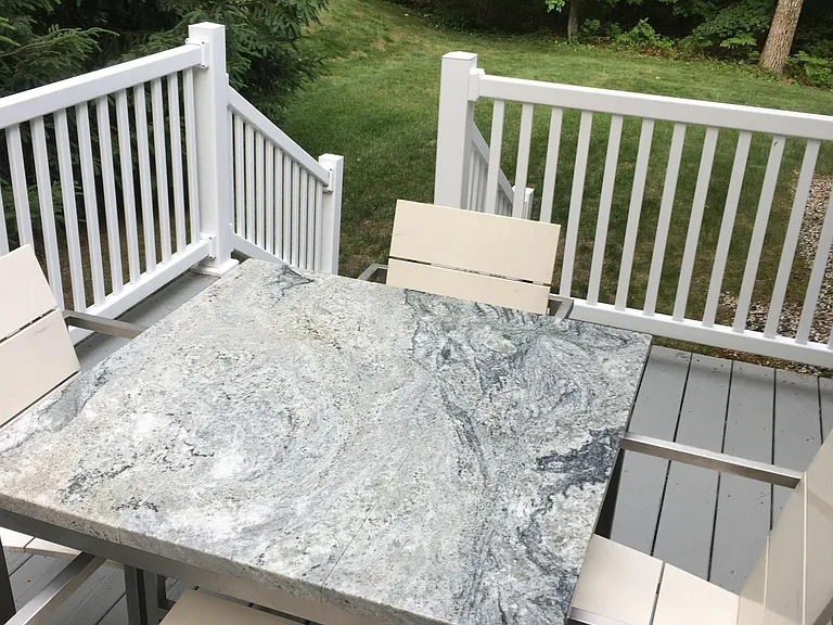 Patio with Granite table.