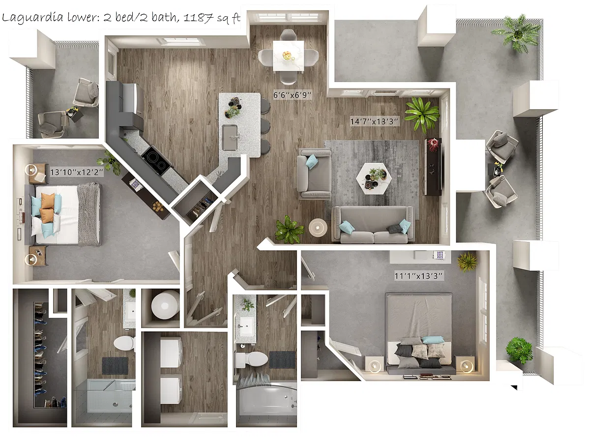 Floor plan Laguardia Lower w 1 Garage