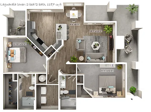 Floor plan Laguardia Lower w 1 Garage