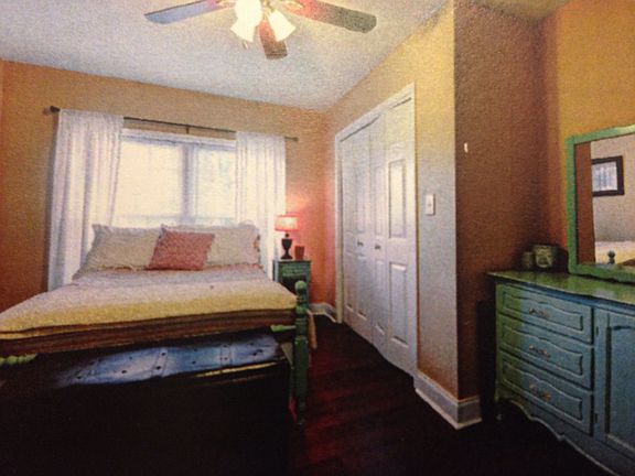 One of 2 spacious bedrooms. Has office space off the bedroom