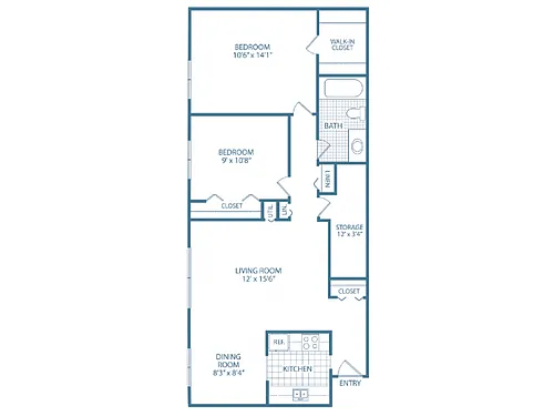 Floor plan Two Bedroom