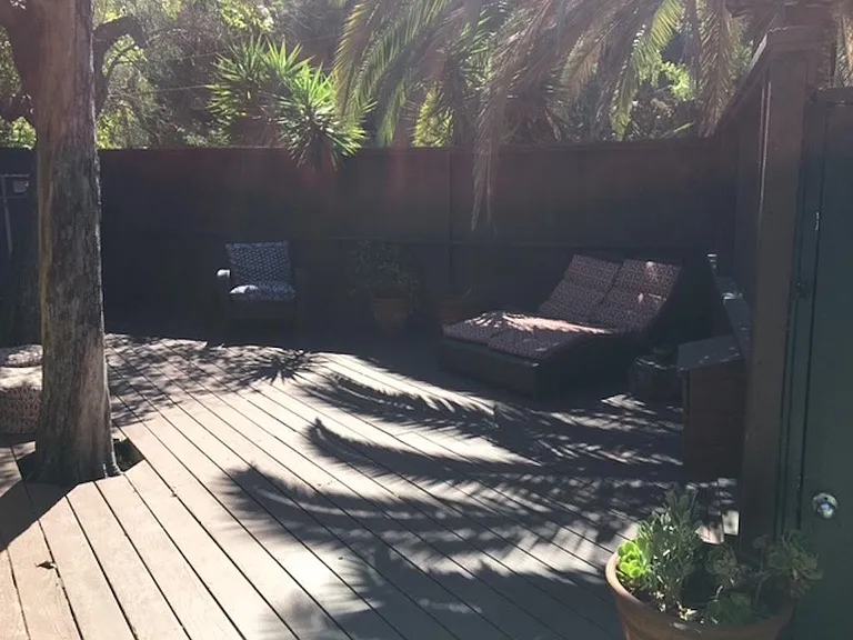 Wooden deck for lounging