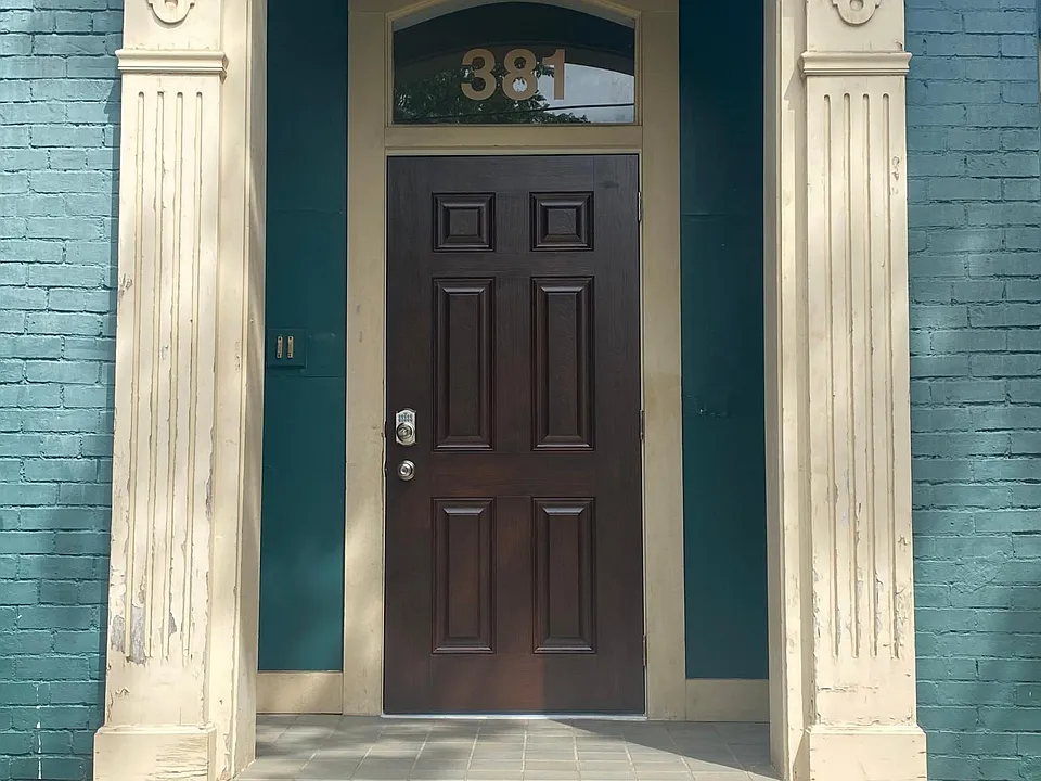 security door w/ Combo lock at main entrance