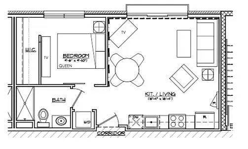 Floor plan 1 Bedroom