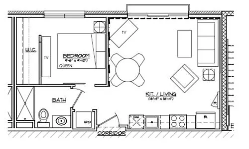 Floor plan 1 Bedroom