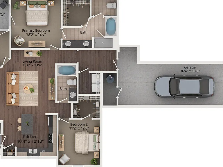 D1 floor plan The Landing at Savannah West