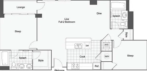 Scarbrough 2/2 Floor Plan Scarbrough 2/2 Floor Plan