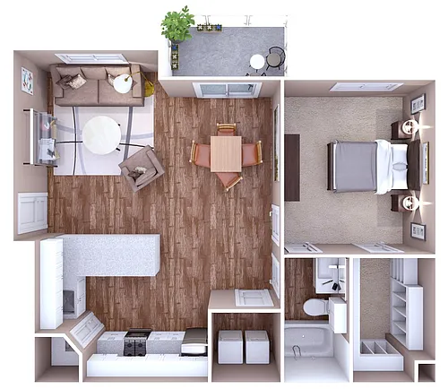Floor plan Azalea1 1x1