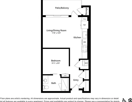 S1 | Studio | 565 sf S1 | Studio | 565 sf