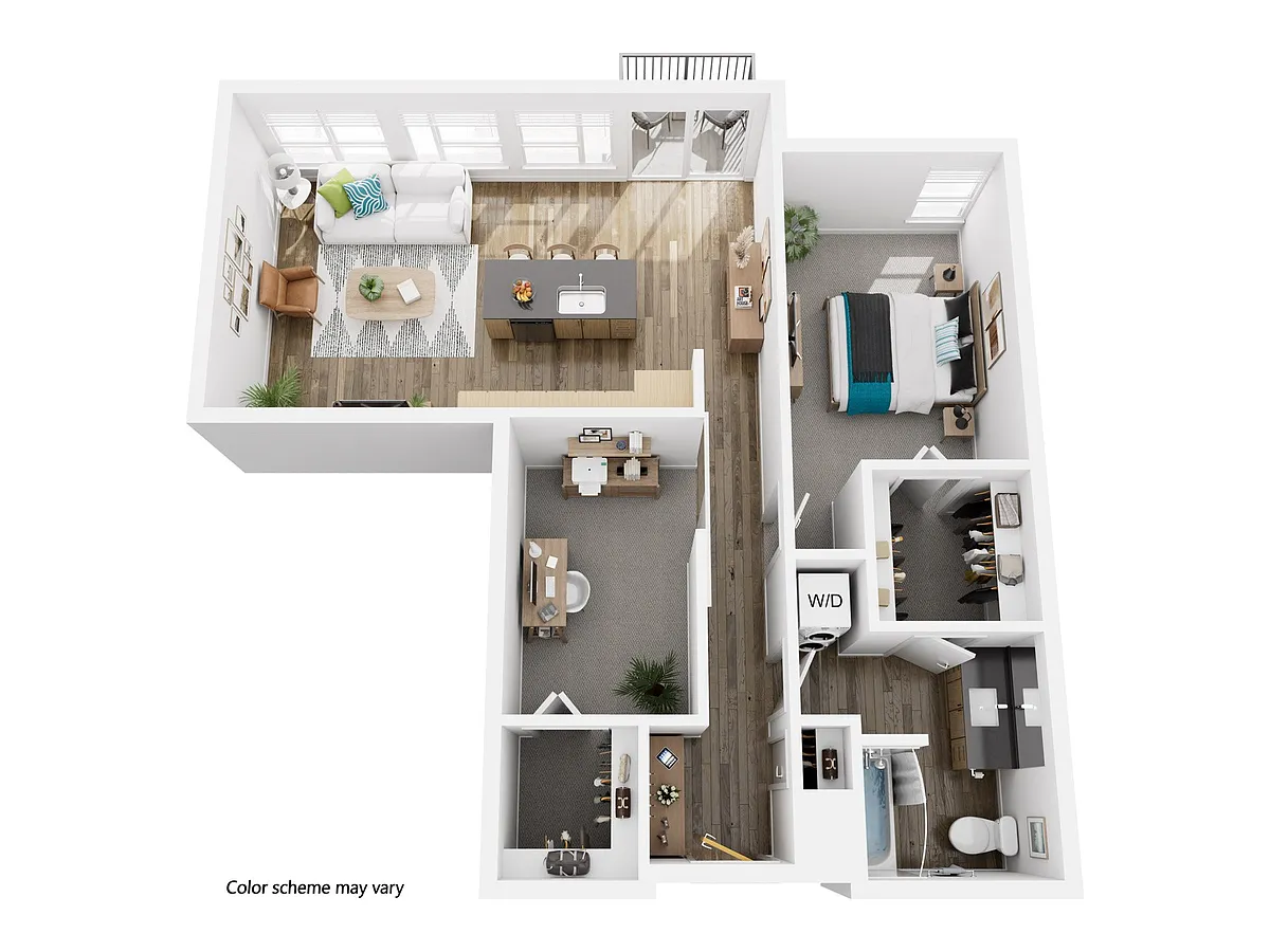 Floor plan One Bed One Bath I 1