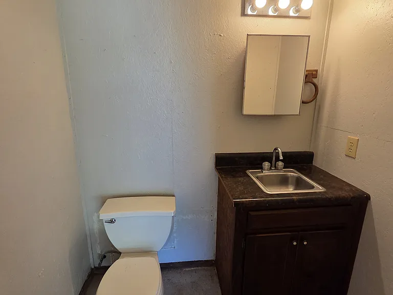 Half bath in garage