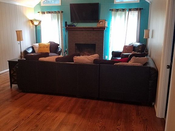 Living room : Living room with up dated hardwoods and beautiful fireplace