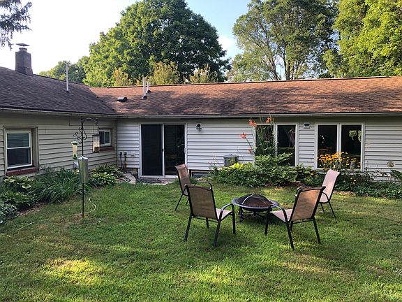 Private back yard, fire circle.