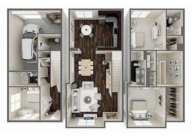 Floor plan A - Townhome