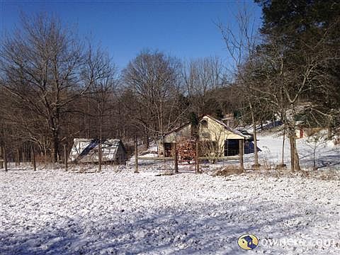 Winter veiw of cottage from garden