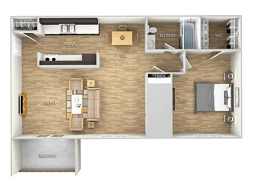 Floor plan One Bedroom