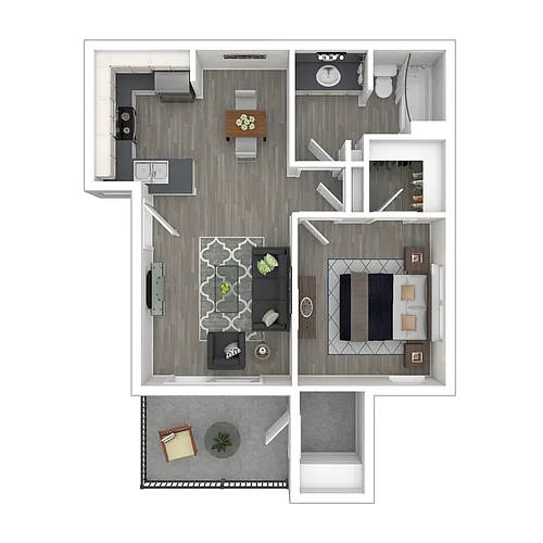 Floor plan 1x1A