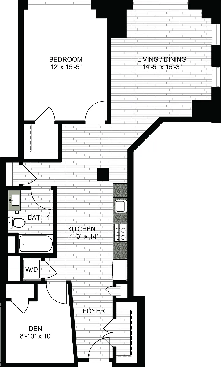 Floor plan 1 Bedroom PP