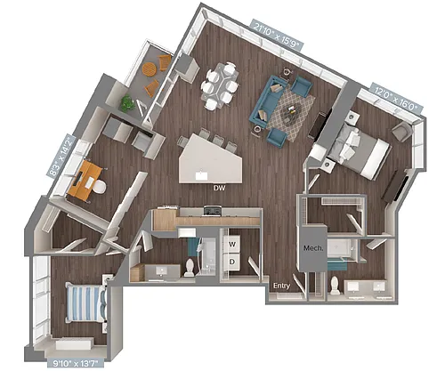 Floor plan B11D-2-A1622