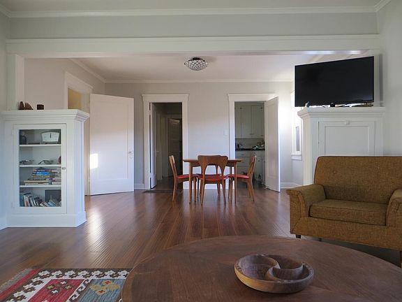 Living room and dining room