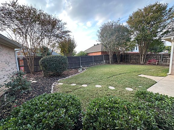 Fully fenced back yard