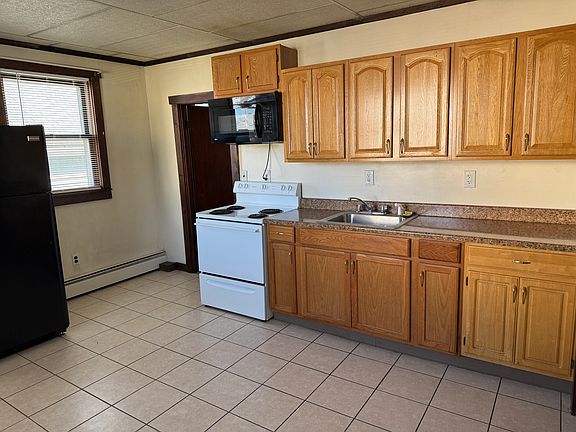 Ceramic tile floor is easy to clean