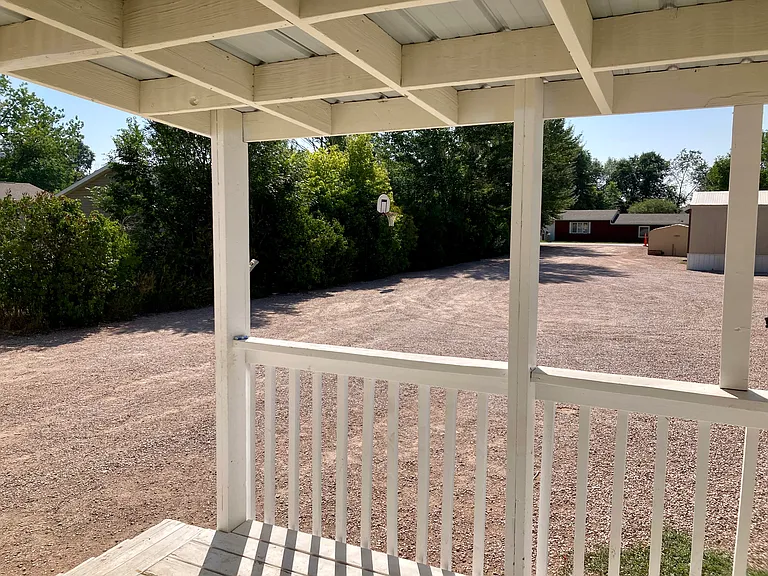 looking out from front door