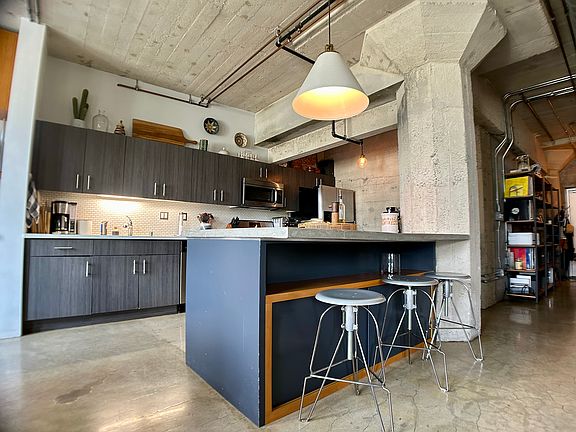 Custom 7ft long kitchen island with storage on both sides (shelves and drawers)
