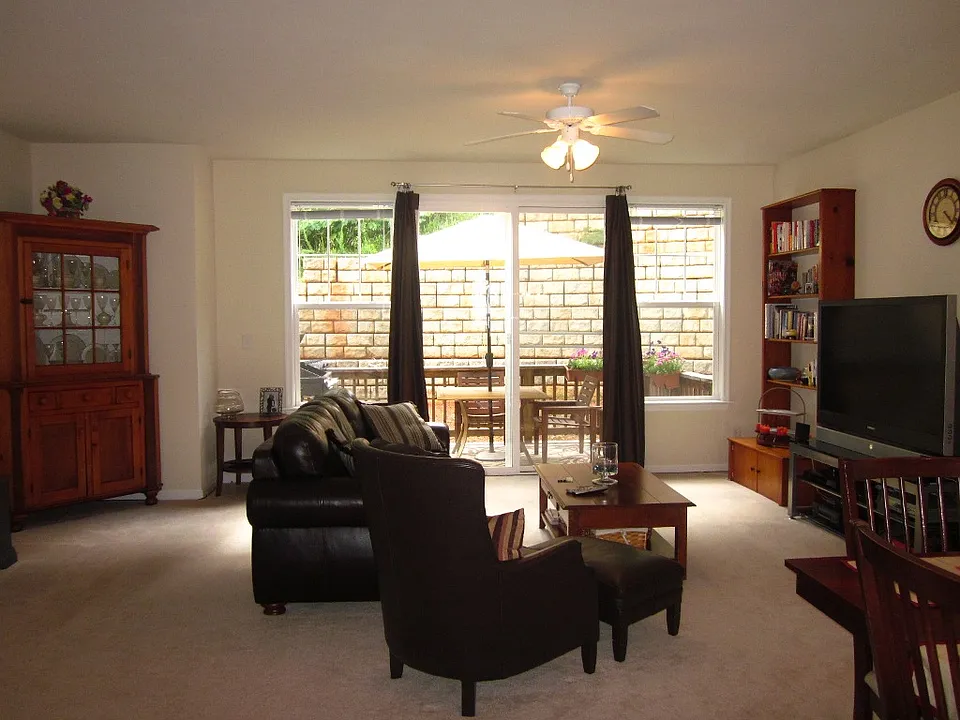 Huge Family Room with access to a private deck