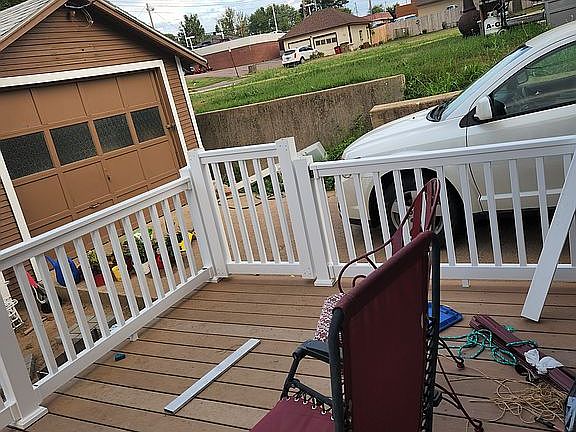 Deck and garage