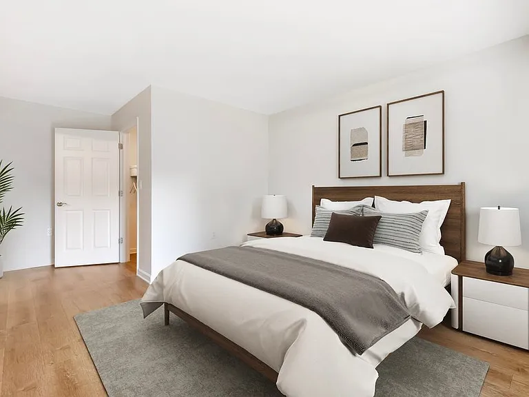 Renovated Package II bedroom with hard surface flooring