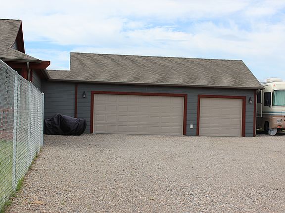 Three car garage, shop area