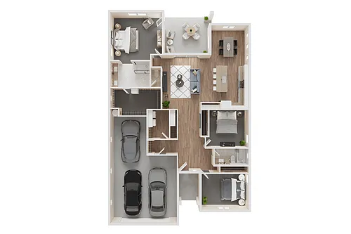 Floor plan 3 BED, 2 BATH - 1812 SF