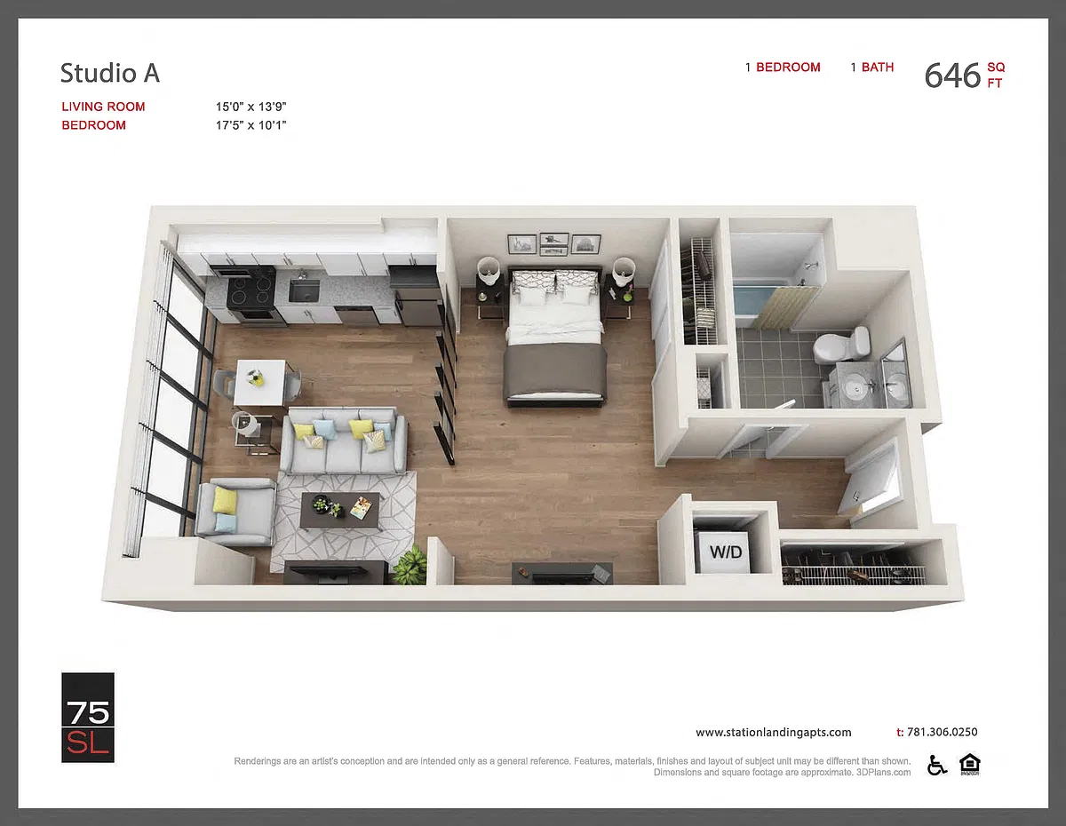 Floor plan Studio A