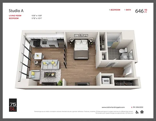 Floor plan Studio A