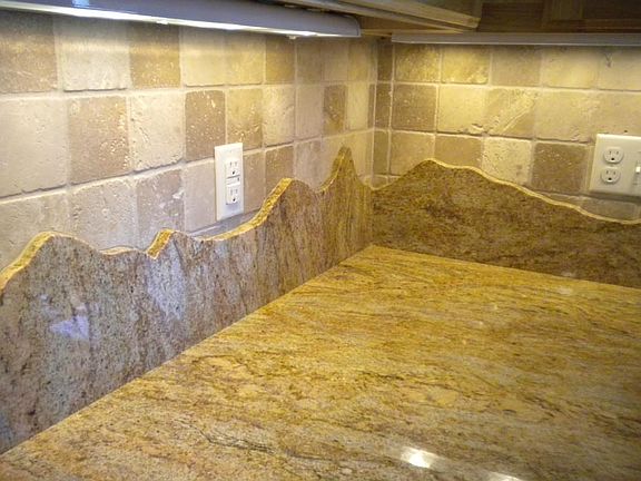 Custom granite & backsplash