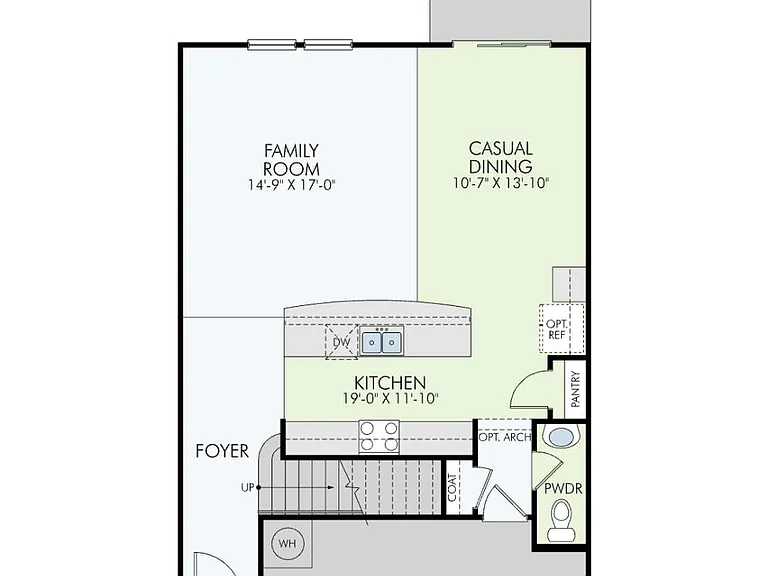 1st Floor Plan open concept