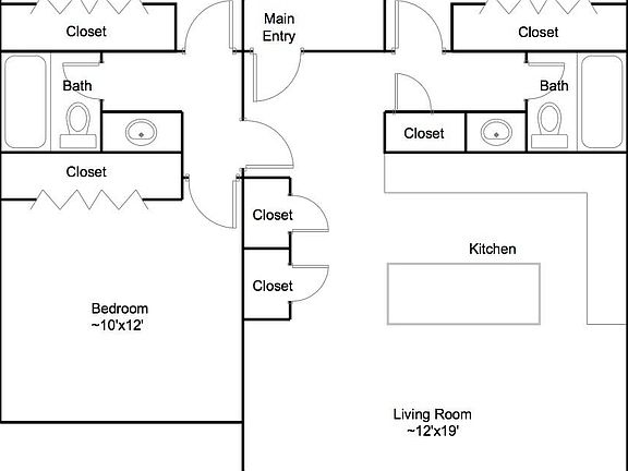 Unit Layout (room measurements approximate)
