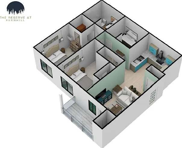 Two Bedroom Floor Plan Two Bedroom Floor Plan