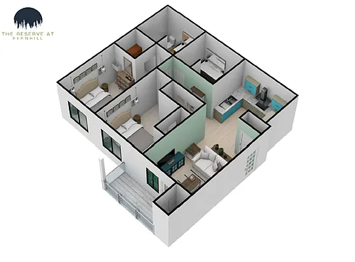 Floor plan Floor Plan 4 - Two Bedroom