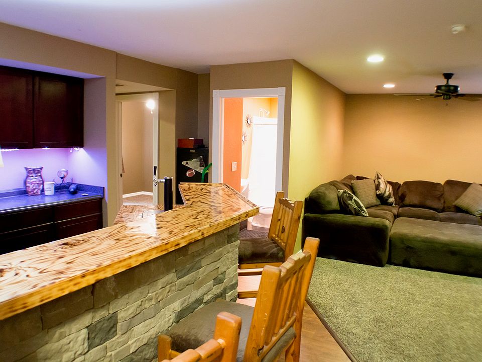 Basement bar and family room
